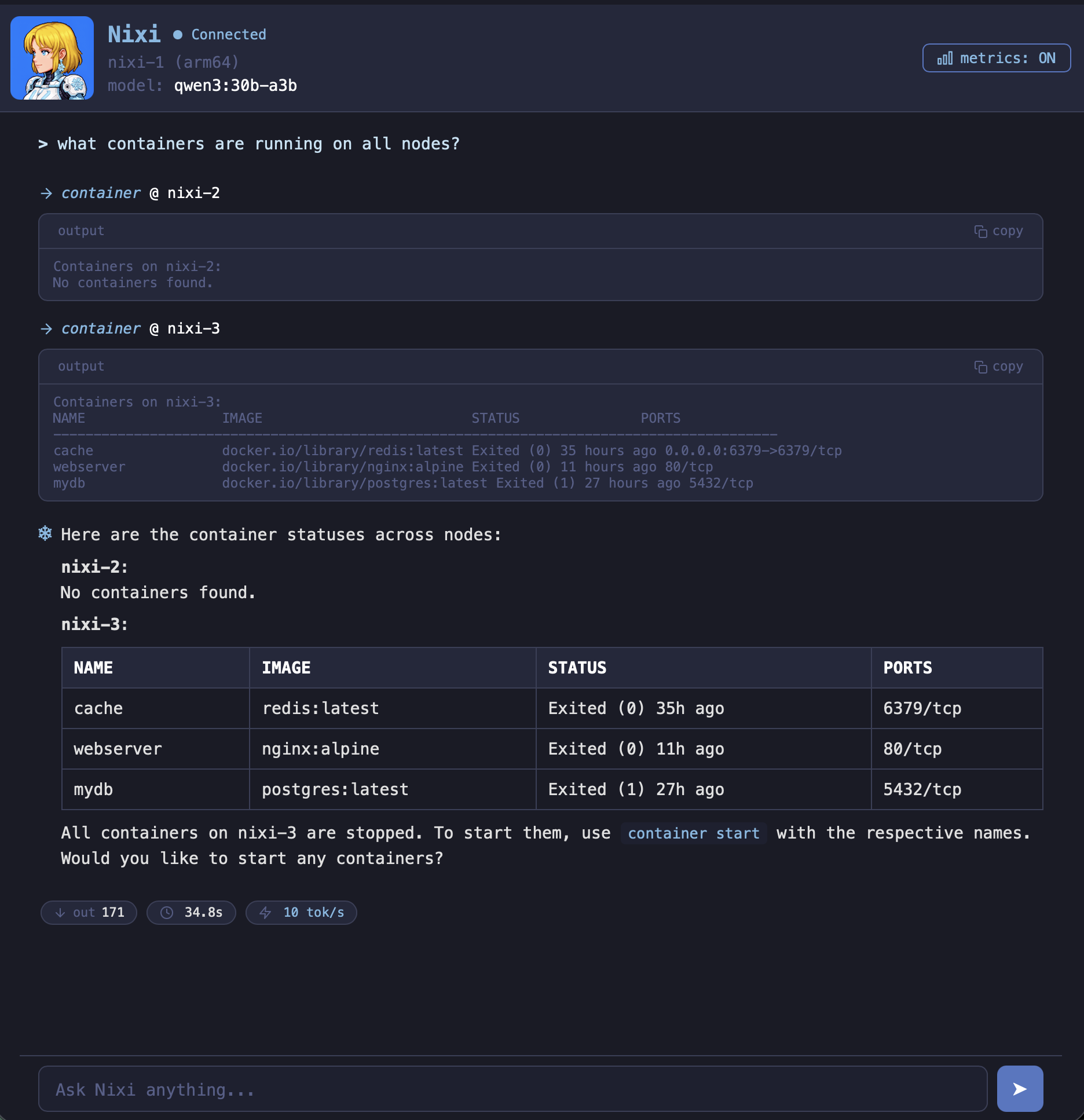 Nixi Web UI
